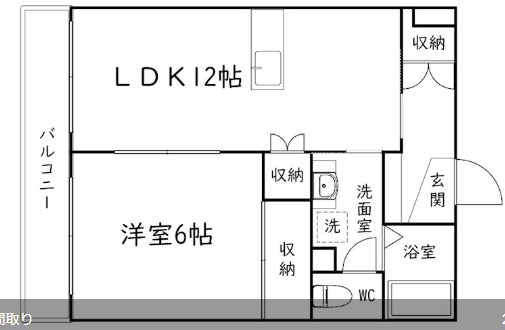 マンションリビエールⅠ 202号室 間取り