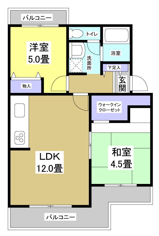 Windy宮の前Ⅱ 302号室 間取り