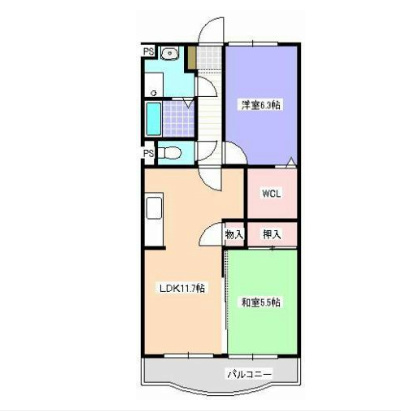 カナメマンション山の手 間取り図