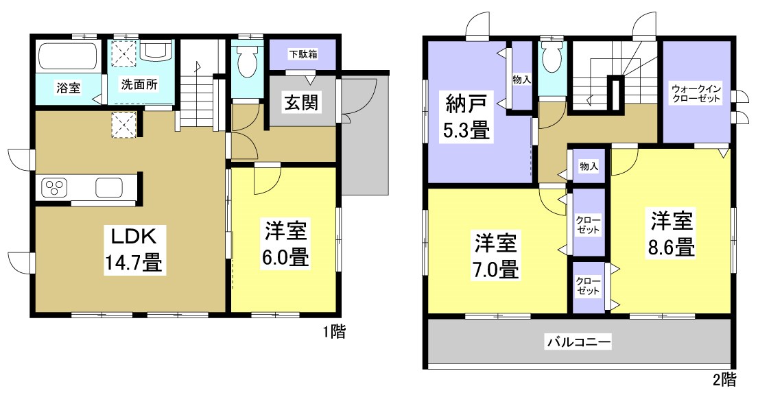 上島四丁目貸家 間取り図