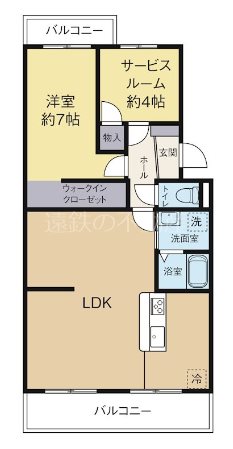 フローラ蜆塚Ⅱ 間取り図