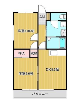 ハッピーホームズ 302号室 間取り