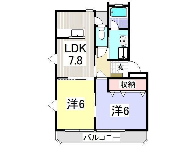 カクサン可美タウンA 107号室 間取り