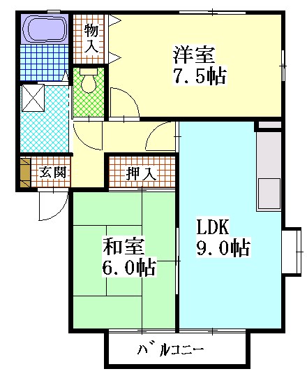 サンフローラ袋井A 間取り図