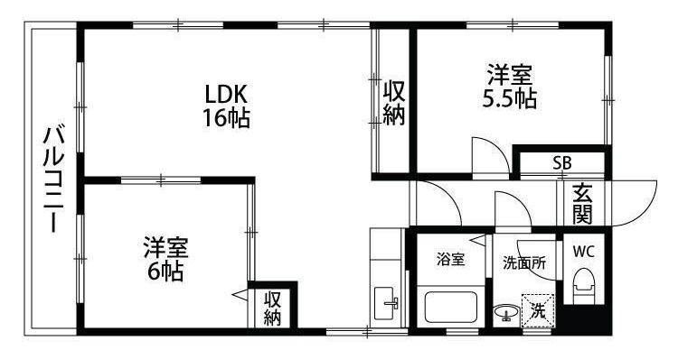 コンフォール蜆塚 間取り図