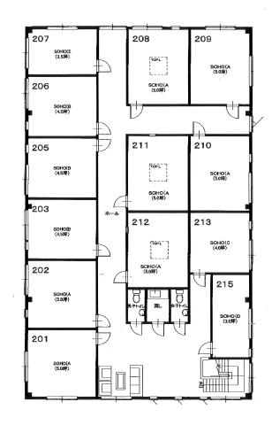 ｂ-space２（ﾋﾞｰｽﾍﾟｰｽ２）事務所 213号室 間取り