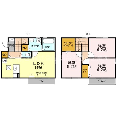 初生町貸家　B 間取り図