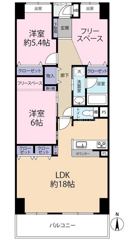ハーモニア新町 間取り図