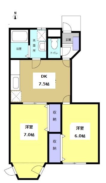 すずらん 103号室 間取り