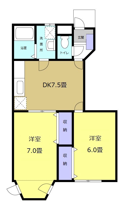 すずらん 103号室 間取り