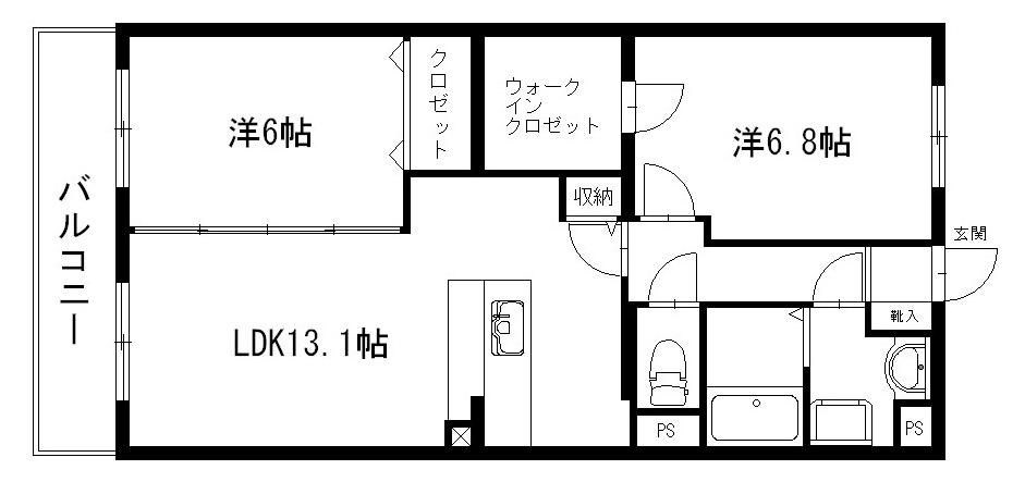 フィオーレ 202号室 間取り