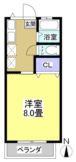 ユートピア30 107号室 間取り