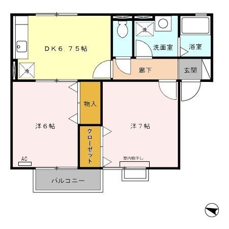 セジュール 祗園殿 間取り図
