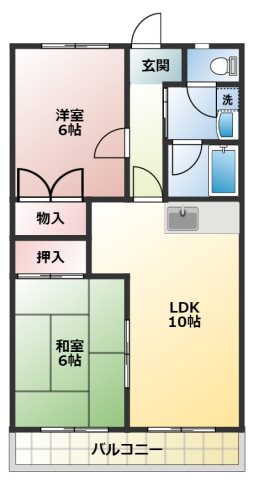 シャトー富ヶ丘 403号室 間取り