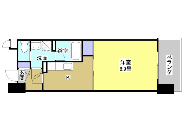 エクシード田町 802号室 間取り