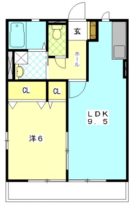 ハイツ向日葵 201号室 間取り