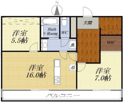 レナトゥス 201号室 間取り