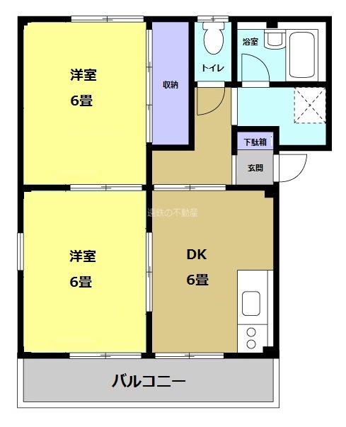 グリーンヒルＢ 102号室 間取り