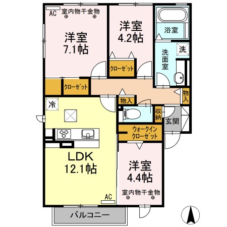 セジュール・S 間取り
