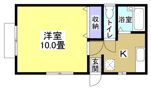 105号室 間取り