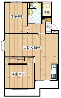 ハイクレストサンシャインⅠ 205号室 間取り