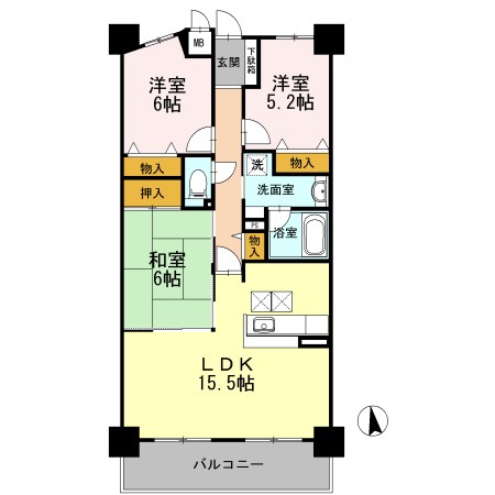 ネオハイツ助信 間取り図