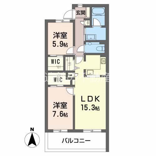 グリーンコート広沢 間取り図