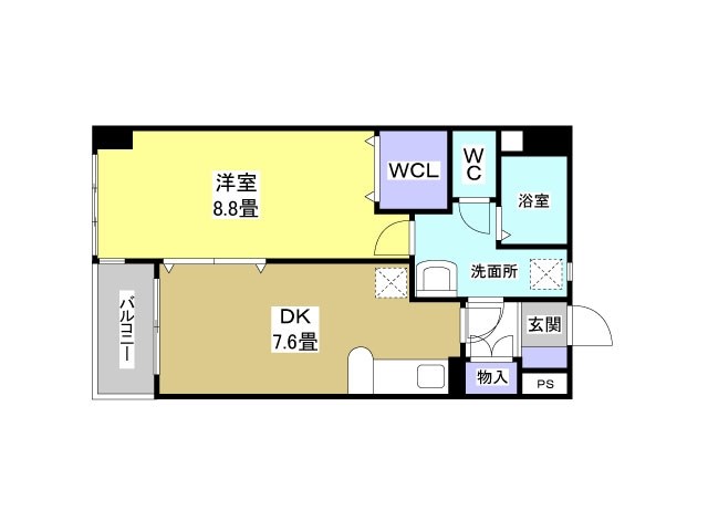 LaurelCourt田町 203号室 間取り