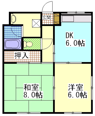 ハッピネス 202号室 間取り