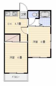 パルコートハイツ 201号室 間取り