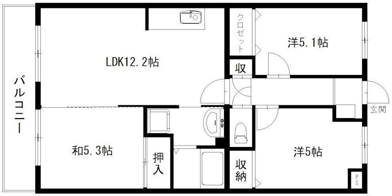 カーサカリーノ 402号室 間取り