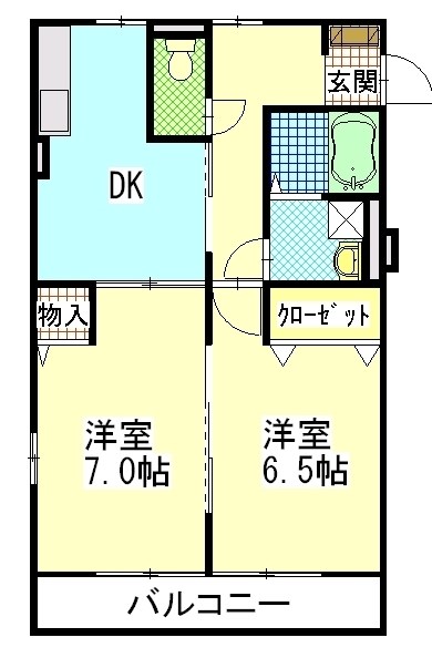 フローラさくら 101号室 間取り