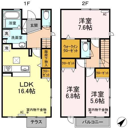 ルチェーレ美薗中央公園 101号室 間取り