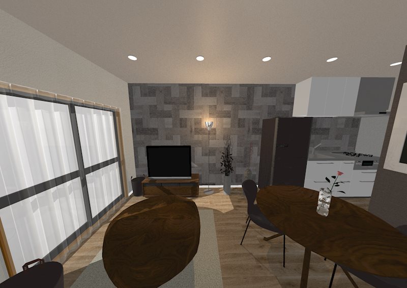 遠鉄ハイツ西ヶ崎Ｆ棟 リビング