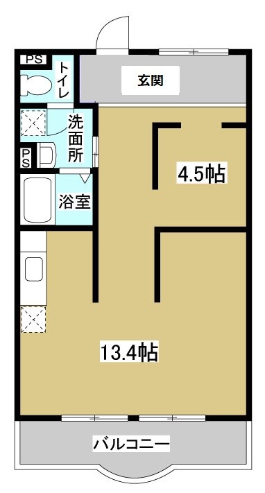 遠鉄ハイツ西ヶ崎Ｇ棟 間取り図
