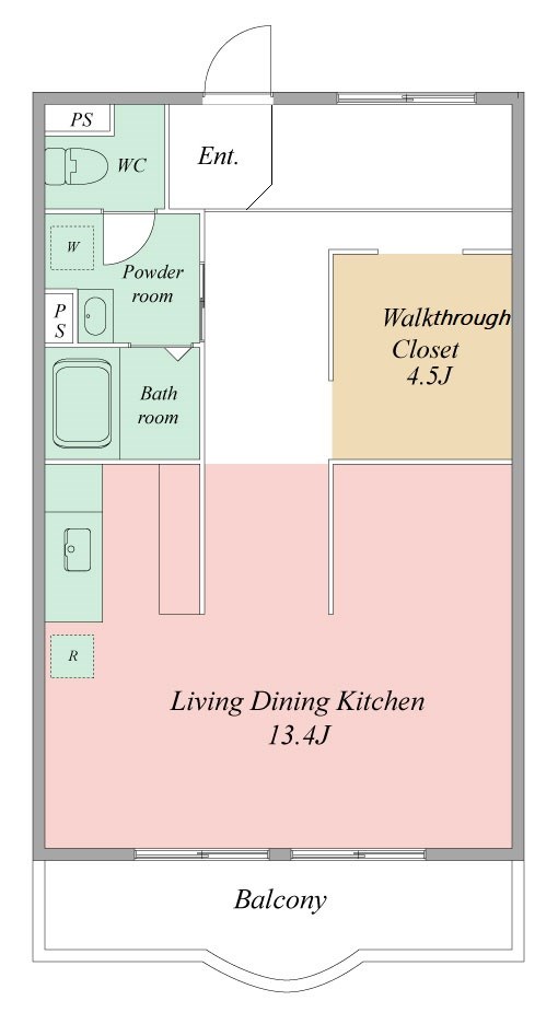 遠鉄ハイツ西ヶ崎Ｇ棟 202号室 間取り