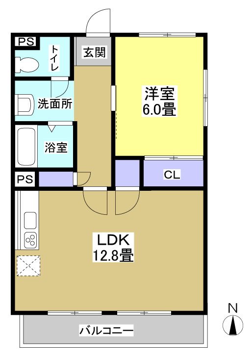 遠鉄ハイツ西ヶ崎Ｇ棟 間取り図