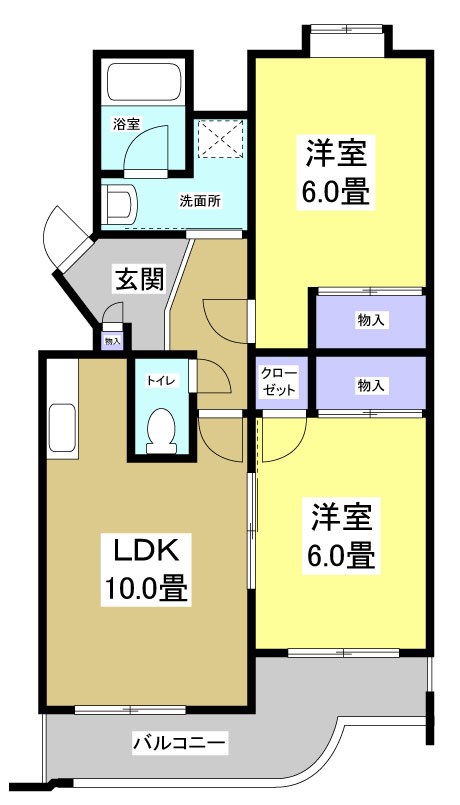 遠鉄ハイツ西ヶ崎Ｆ棟 間取り図