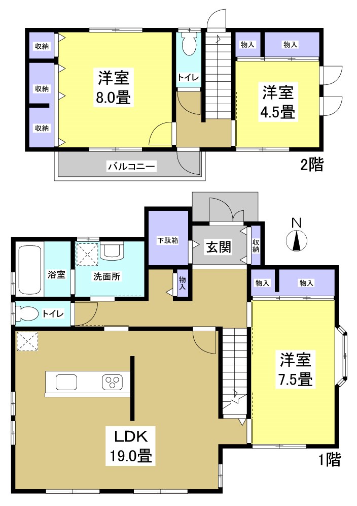 蜆塚2丁目酒井様貸家 間取り図