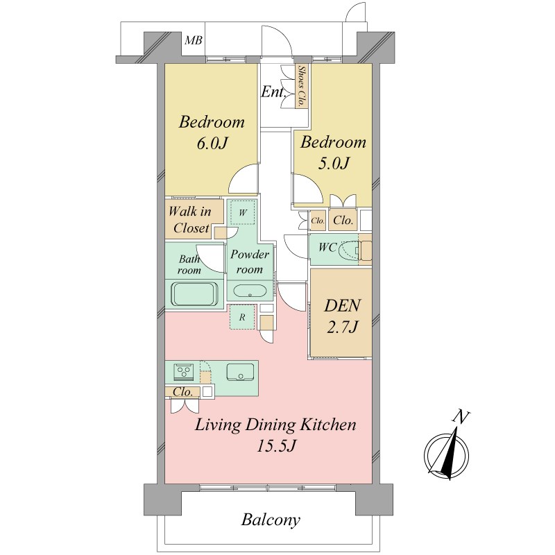 ブライトタウン貴布祢(406) 0406号室 間取り