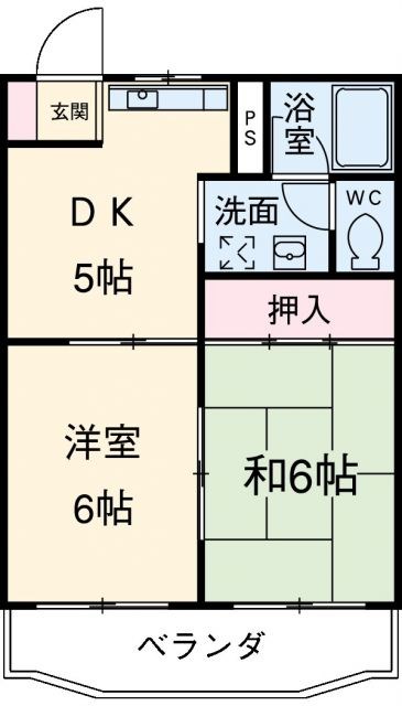 マンションサザン 101号室 間取り