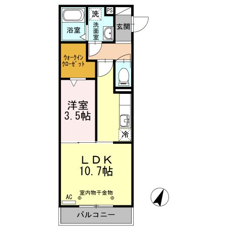 Blanc Aile   306号室 間取り