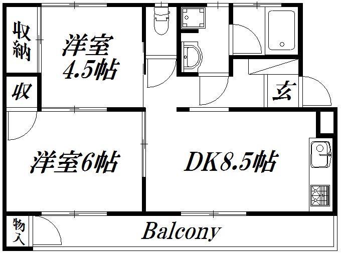 エクスト神田町 102号室 間取り