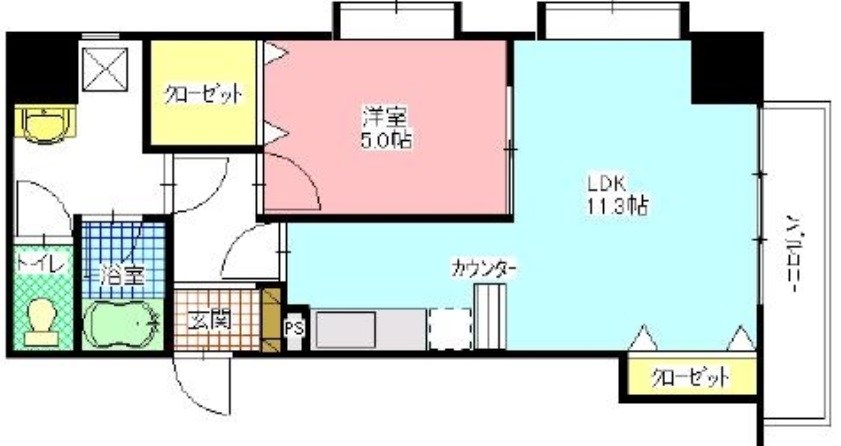 LaurelCourt田町 801号室 間取り