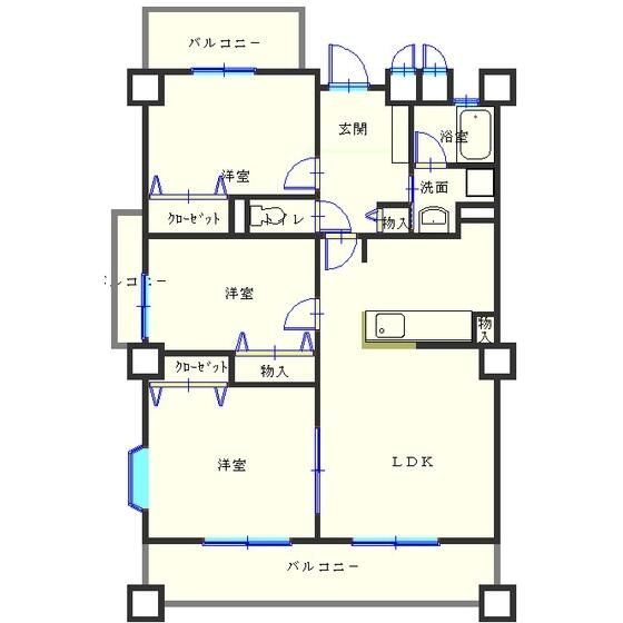 ラフィーネ掛川ｃⅢ 間取り