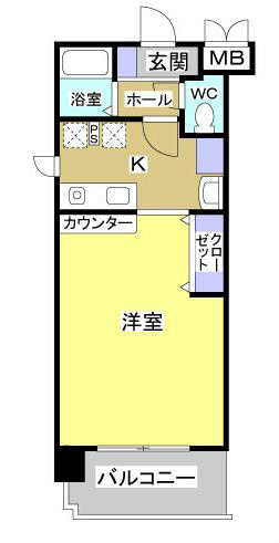 エクシード新町 402号室 間取り