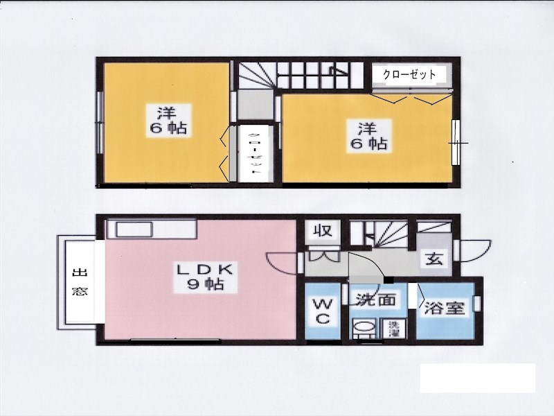 プチタウン吹上 J号室 間取り