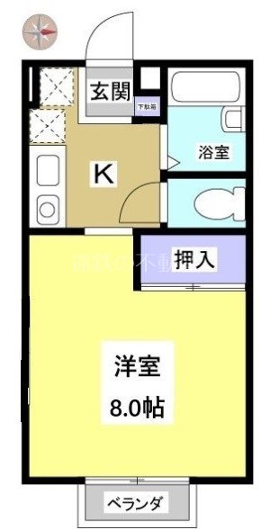 ハイツ航(ﾜﾀﾙ) 間取り図