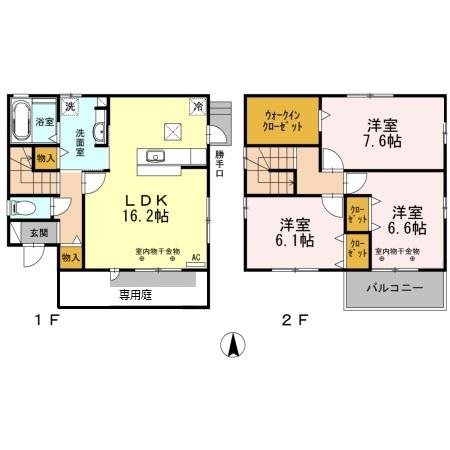 D-room浜北沼 A号室 間取り