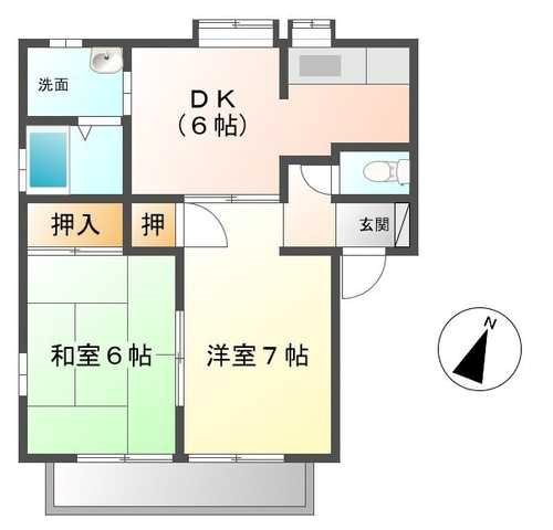 プレジール宮脇C棟 間取り図